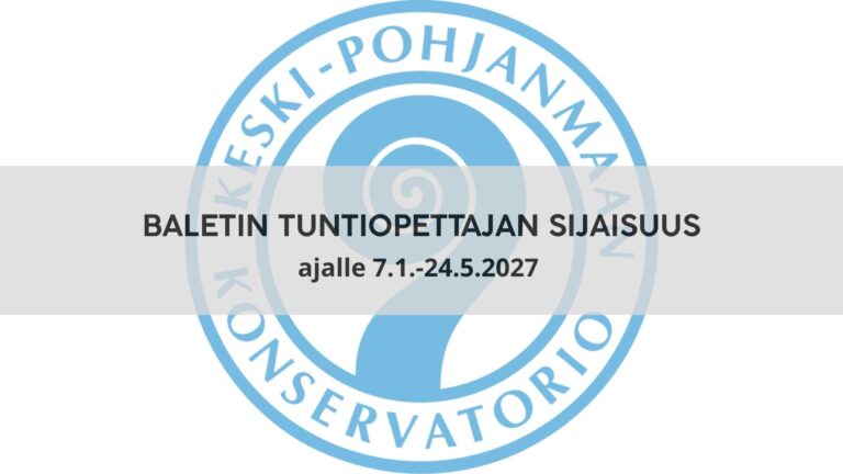 Haetaan baletin tuntiopettajan sijaista